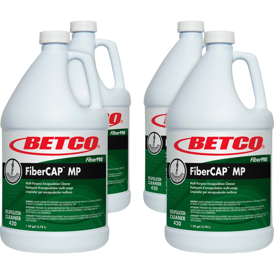 Betco FiberCAP MP Multipurpose Cleaner - 128 fl oz (4 quart) - Quick Drying, Non-flammable - Clear - 4 / Carton