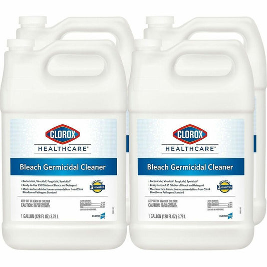 Clorox Healthcare Bleach Germicidal Cleaner Refill - For Multipurpose, Multi Surface - Concentrate - Liquid - 128 fl oz (4 quart) - Recommended For: Germs Remover, Soil Remover, Virus Remover, Bacteria Remover, Fungi Remover, Mold Remover, Mildew Remov...