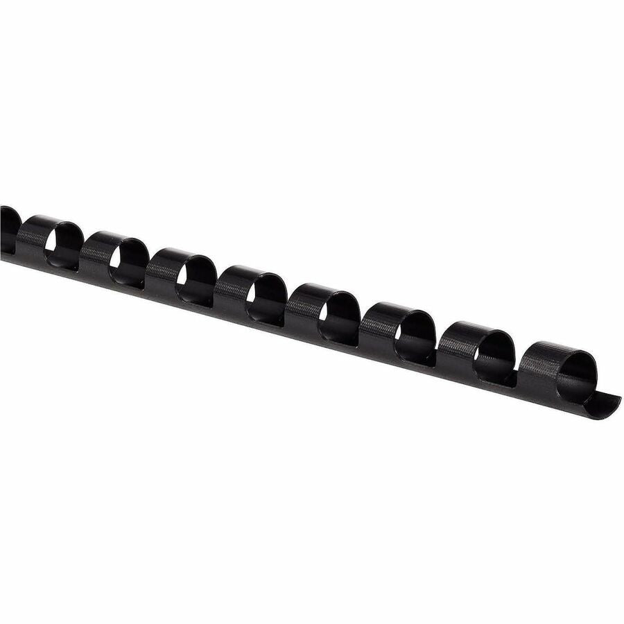 Mead CombBind Binding Spines - 0.25" Maximum Capacity - 25 x Sheet Capacity - For Letter 8 1/2" x 11" Sheet - Black - Plastic - 125 / Box
