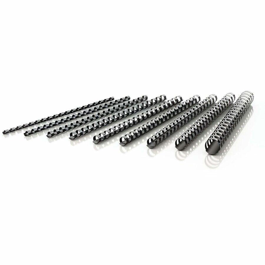 Mead CombBind Binding Spines - 0.31" Maximum Capacity - 40 x Sheet Capacity - For Letter 8 1/2" x 11" Sheet - Black - Plastic - 125 / Box
