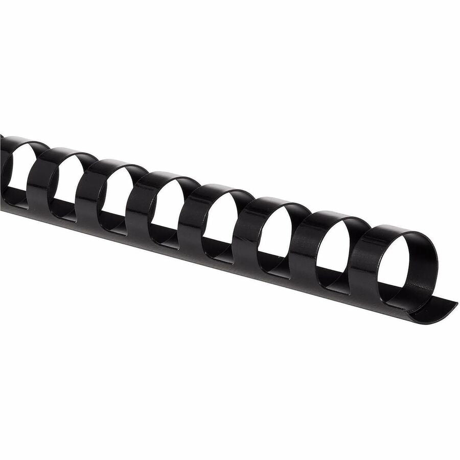 Mead CombBind Binding Spines - 0.50" Maximum Capacity - 85 x Sheet Capacity - For Letter 8 1/2" x 11" Sheet - Black - Plastic - 125 / Box