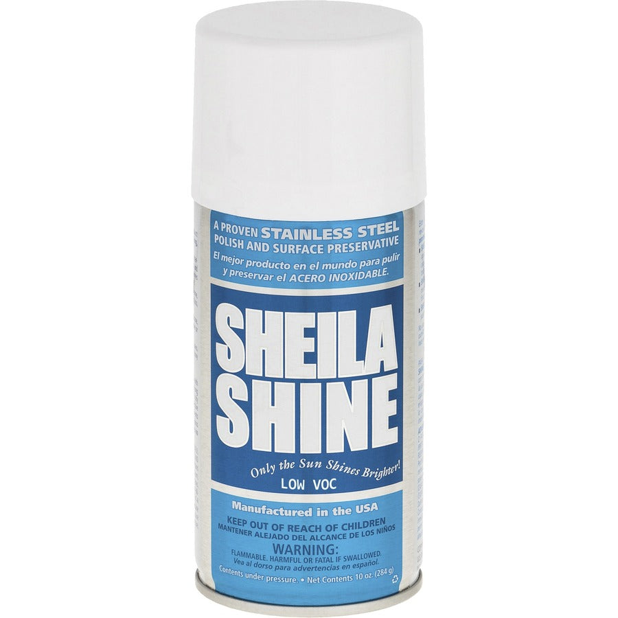 Sheila Shine Stainless Steel Polish - 10 fl oz (0.3 quart) - White - 12 / Carton
