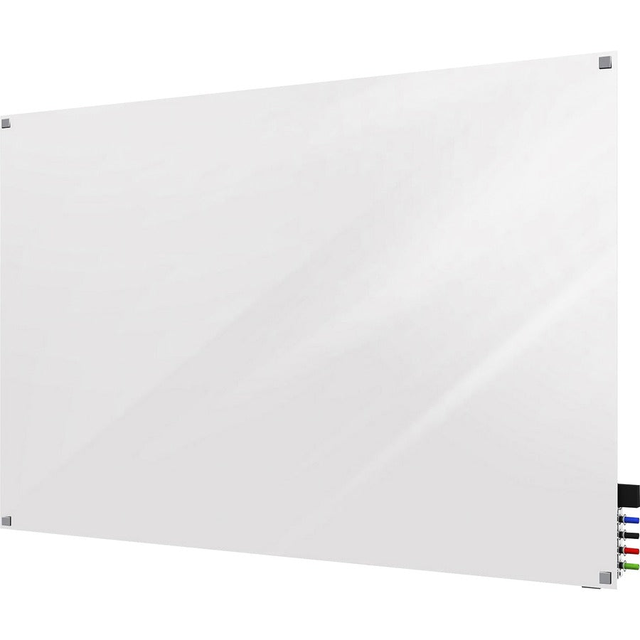 Ghent Harmony Dry Erase Board - 36" (3 ft) Width x 24" (2 ft) Height - Tempered Glass Surface - White Back - Rectangle - Horizontal/Vertical - Magnetic - Square Corner, Accessory Holder, Long Lasting, Non-absorbent, Stain Resistant, Ghost Resistant, Re...