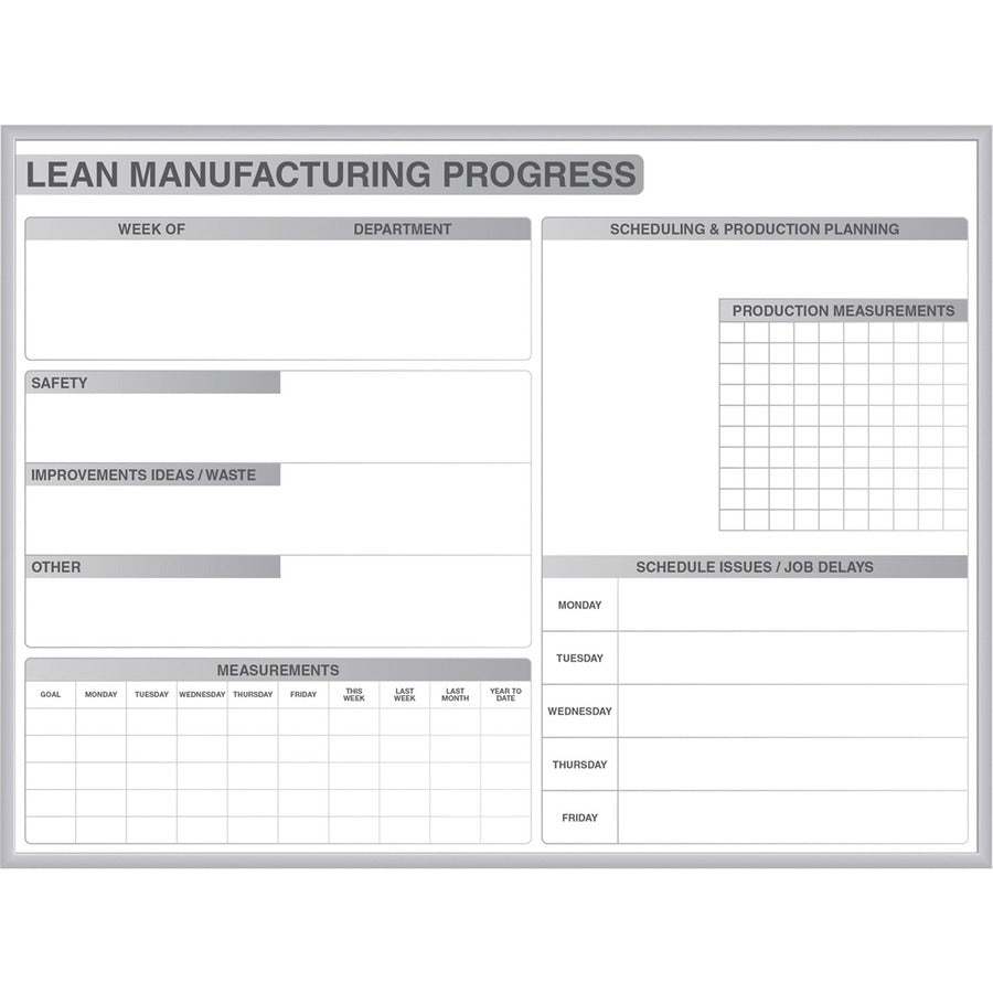 Ghent Dry Erase Board - 36" (3 ft) Width x 24" (2 ft) Height - White Steel Surface - Satin Aluminum Frame - Rectangle - Horizontal - Magnetic - Stain Resistant, Ghost Resistant, Fade Resistant, Accessory Tray - 1 Each - TAA Compliant