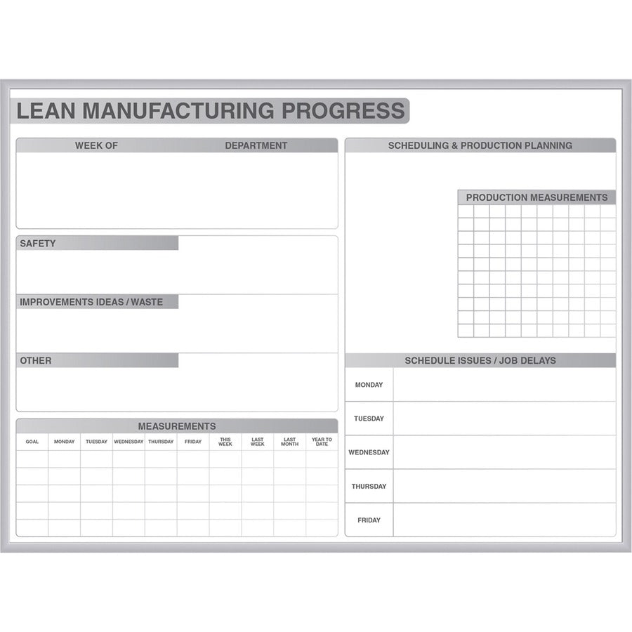 Ghent Dry Erase Board - 48" (4 ft) Width x 36" (3 ft) Height - White Steel Surface - Satin Aluminum Frame - Rectangle - Horizontal - Magnetic - Stain Resistant, Ghost Resistant, Fade Resistant, Accessory Tray - 1 Each - TAA Compliant