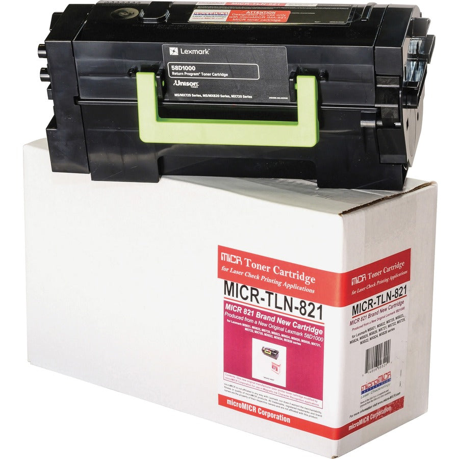 microMICR MICR Laser Toner Cartridge 58D1000 - Black - 1 Each - 7500 Pages