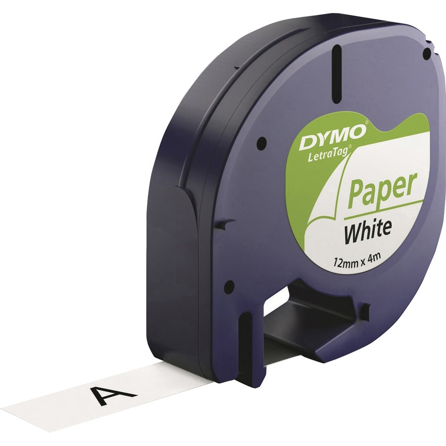 Dymo LetraTag Labelmaker Paper Labels - x 1/2" Width - White - Paper - 6 / Box