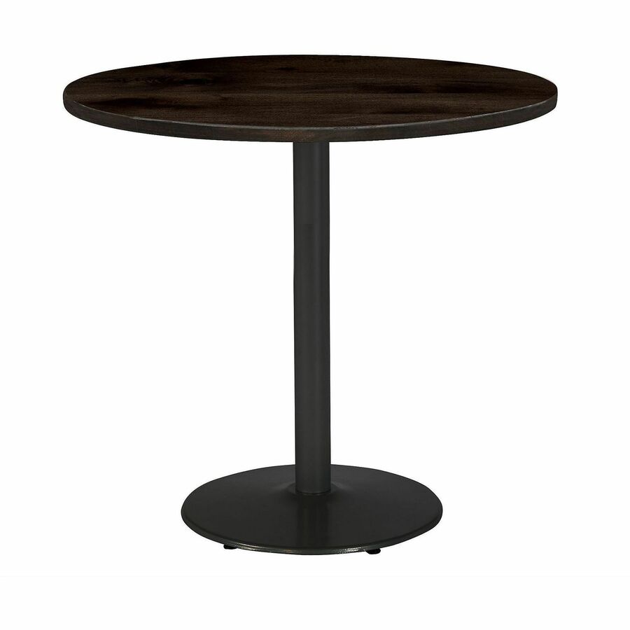 KFI 42" Round Vintage Wood Bistro Table - Round Top - 42" Height - Assembly Required - Espresso - Vintage Wood - 1 Each