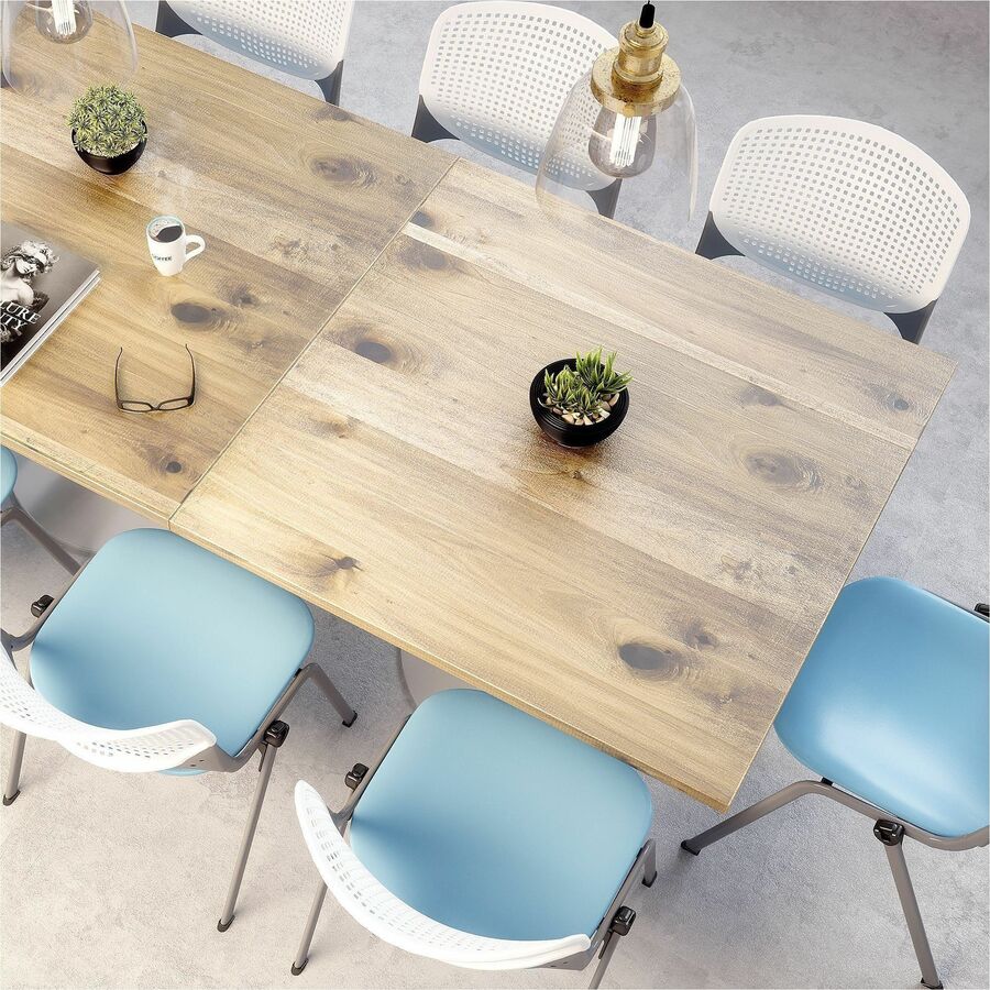 KFI 36" Square Vintage Wood Bistro Table - Square Top - 36" Height - Assembly Required - Espresso - Vintage Wood - 1 Each