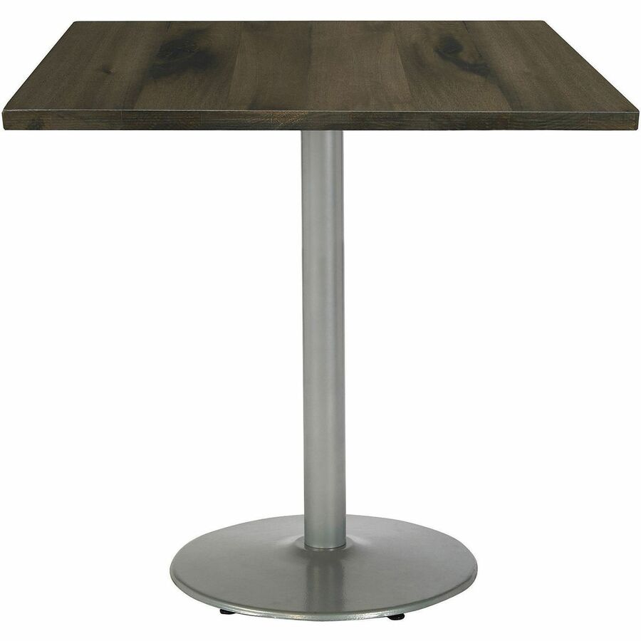 KFI 42" Square Vintage Wood Bistro Table - Square Top - 42" Height - Assembly Required - Barnwood - Vintage Wood - 1 Each