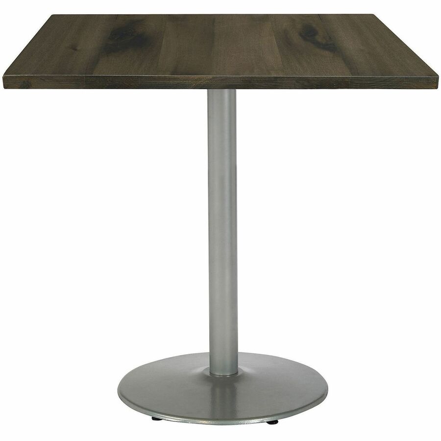 KFI 30" Square Vintage Wood Bistro Table - Square Top - 30" Height - Assembly Required - Barnwood - Vintage Wood - 1 Each