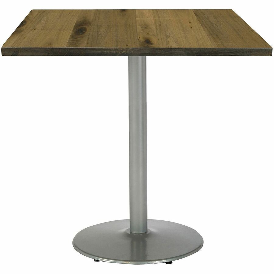 KFI 30" Square Vintage Wood Bistro Table - Square Top - 30" Height - Assembly Required - Natural - Vintage Wood - 1 Each