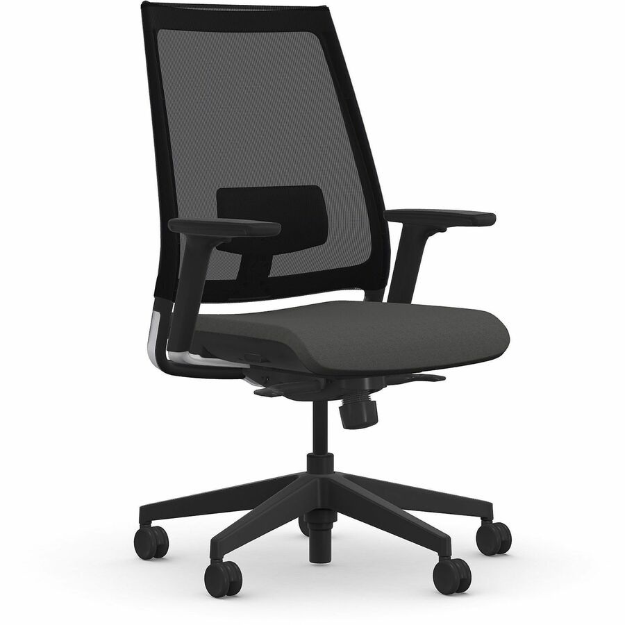 9 to 5 Seating Luna 3460 Task Chair - Dove Seat Color - Foam Seat Material - Black Back Color - Mesh Back Material - 5-star Base - 1 Each