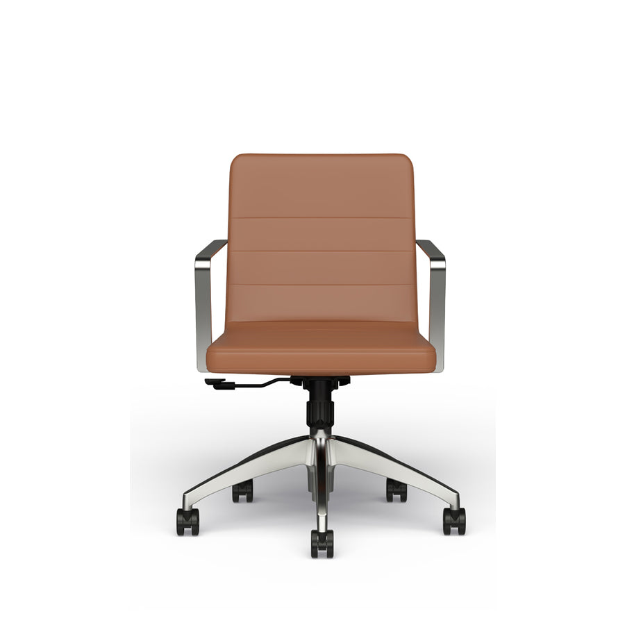 9 to 5 Seating 2450 Executive Mid-Back Task Chair - Saddle Seat Color - Foam Seat Material - Saddle Back Color - Foam Back Material - 1 Each