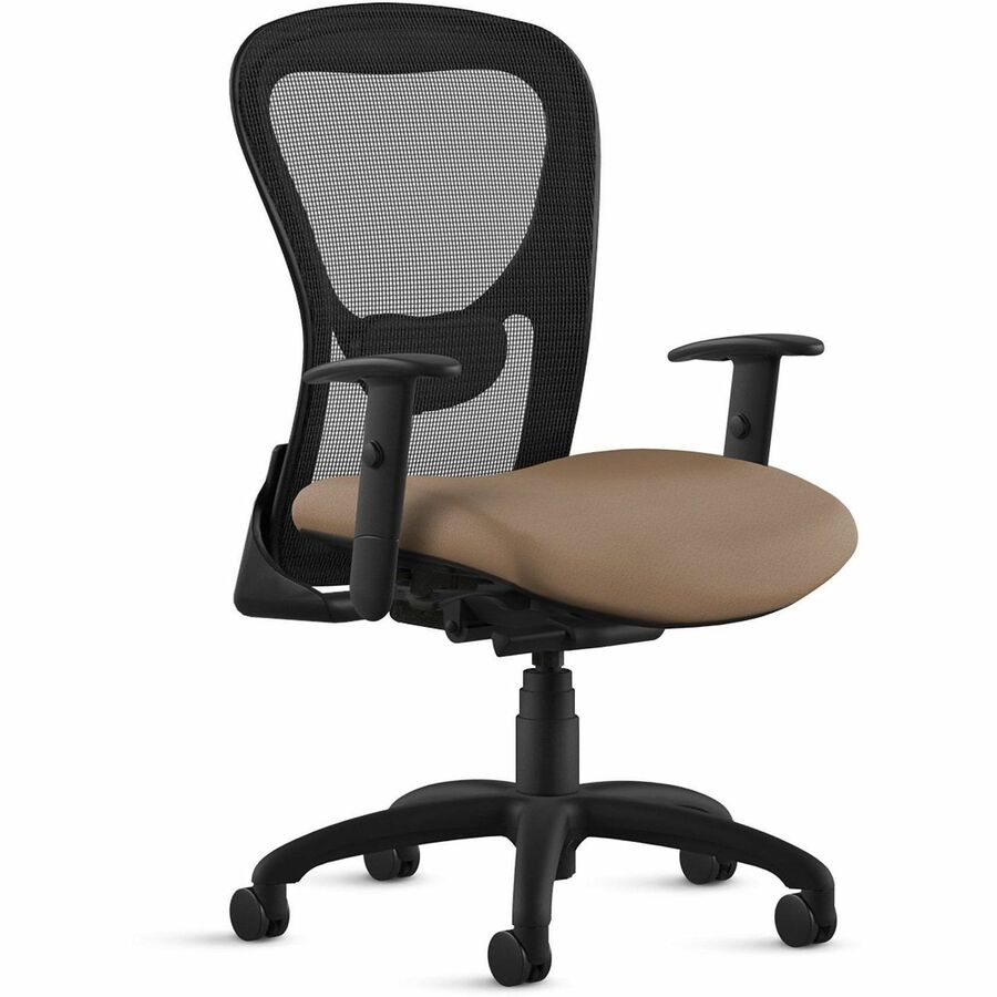 9 to 5 Seating Strata 1560 Task Chair - Mesh Back Material - Mid Back - 5-star Base - Latte - 1 Each