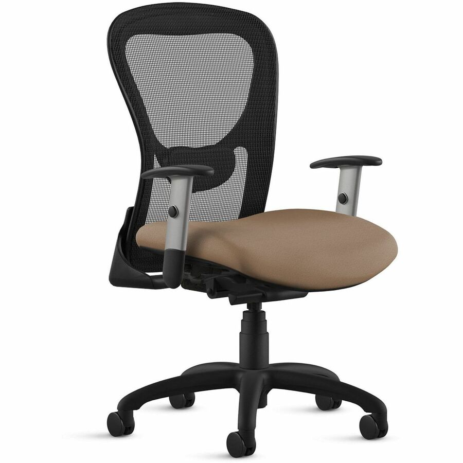 9 to 5 Seating Strata 1560 Task Chair - Mesh Back Material - Mid Back - 5-star Base - Latte - 1 Each