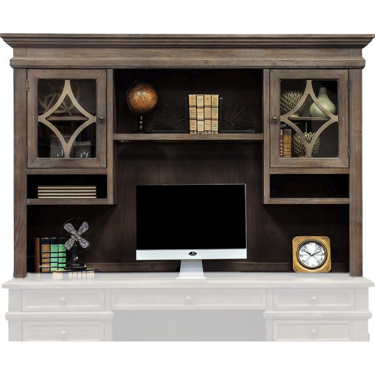 Martin Carson Hutch - 2 Door(s) - 3 Shelve(s) - 2 Adjustable Shelf(ves) - Material: Solid Lumber, Veneer - Finish: Weathered Dove - 1 Each