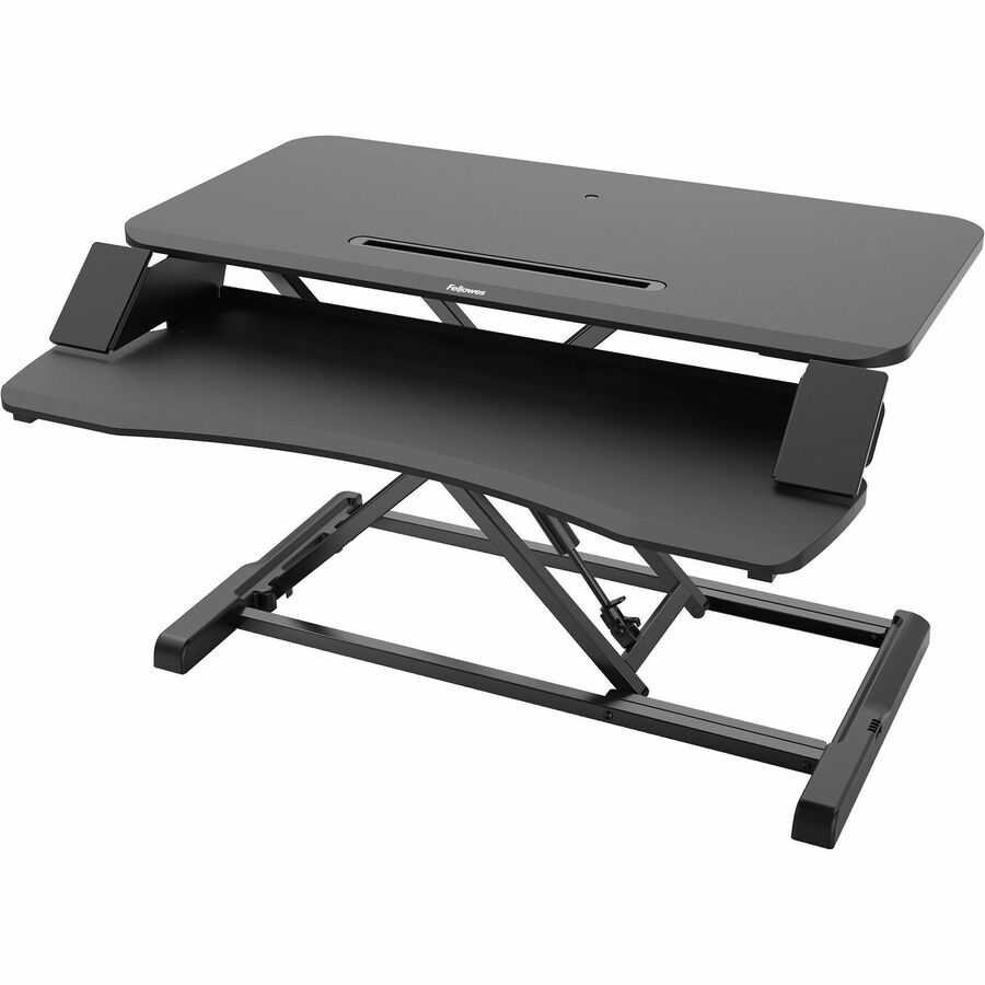 Fellowes Corsivo Sit-Stand Workstation - 4.50" Height x 31.50" Width x 24.13" Depth - Black