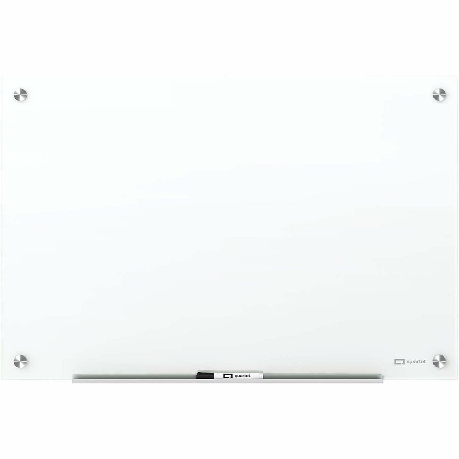 Quartet Magnetic Glass Dry-Erase Board - 96" (8 ft) Width x 48" (4 ft) Height - Brilliance White Tempered Glass Surface - Rectangle - Horizontal/Vertical - Magnetic - 1 Each