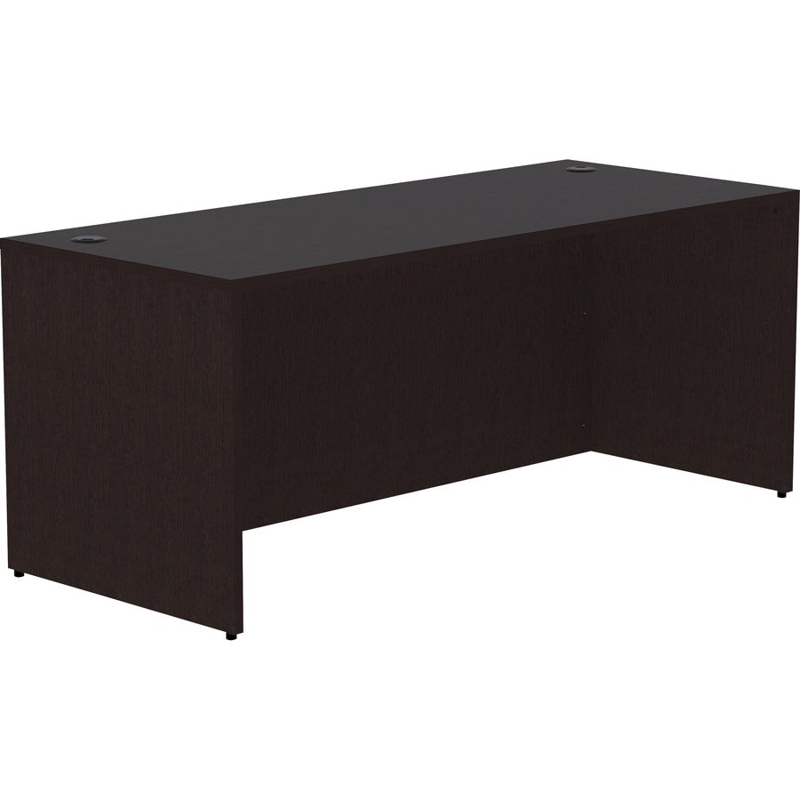 Lorell Essentials Series Rectangular Desk Shell - 29.5" Height x 70.9" Width x 29.5" Depth Desk Shell, 70.9" Width x 29.5" Depth x 1" Thickness - Finish: Espresso - 1 Each