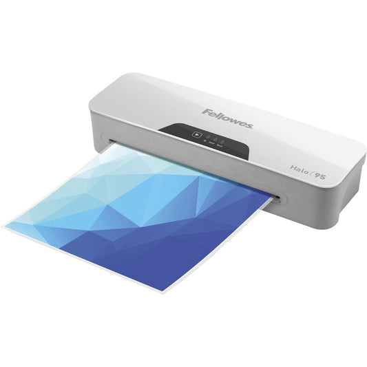 Fellowes Halo 95 Laminator & Pouch Starter Kit - Pouch - 9.50" Lamination Width - 0.2 mil Lamination Thickness - Release Lever - 3" Height x 13.5" Width x 4.4" Depth