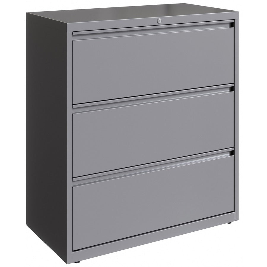 Lorell Fortress Series Lateral File - 36" Width x 18.6" Depth x 40.3" Height - 3 x Drawer(s) for File - Letter, Legal, A4 - Lateral - Hanging Rail, Magnetic Label Holder, Locking Drawer, Locking Bar, Ball Bearing Slide, Reinforced Base, Adjustable Leve...