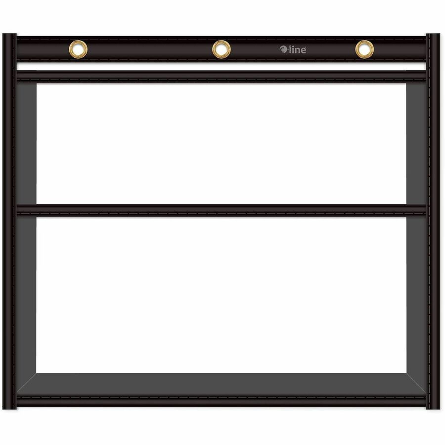 C-Line Dual Pocket Shop Ticket - 0.2" Height x 11.1" Width x 13.1" Length - Fabric, Metal - Black - 1 Box