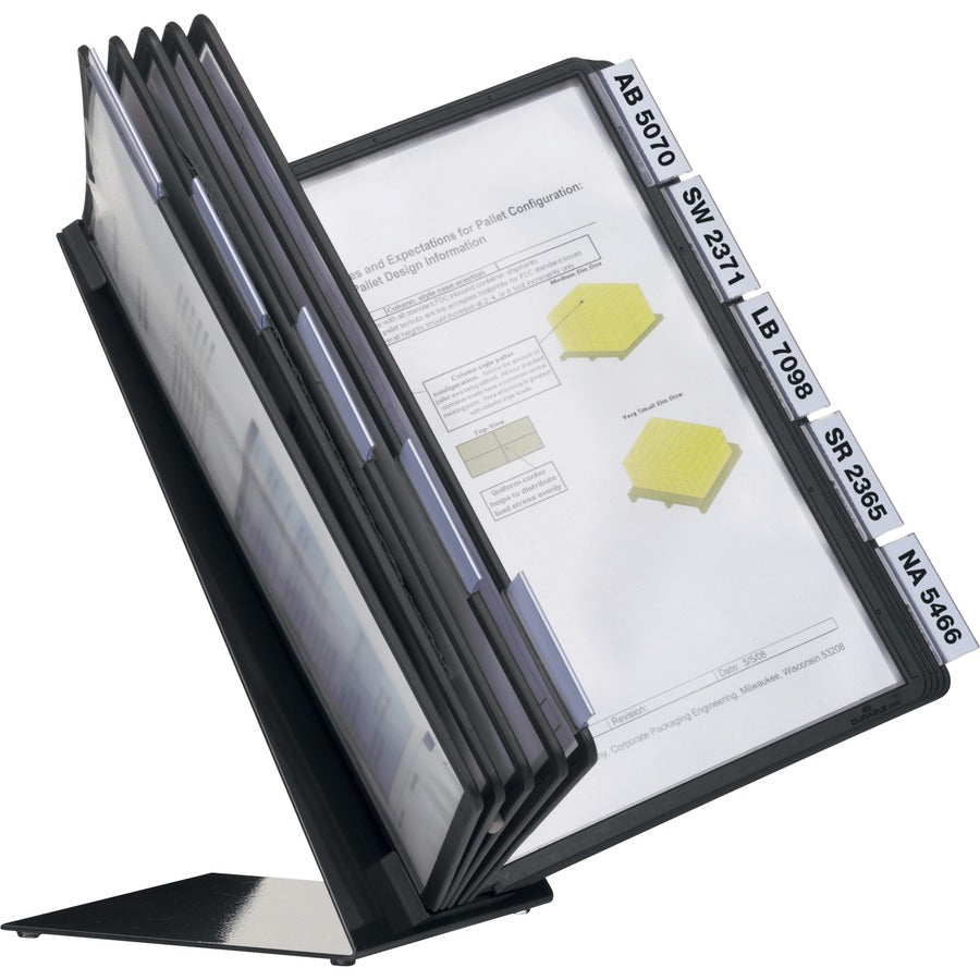 VARIO Table 10 Display Panel System - Table - Support A4 8.50" x 11" Media - Sturdy, Non Expandable, Anti-glare, Rugged - Black - 1 Each