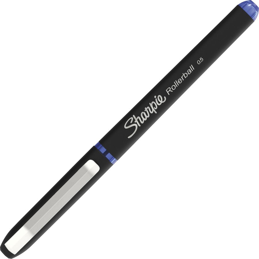 Sharpie Rollerball Pens - Blue Ink - Black Barrel - 4 / Pack