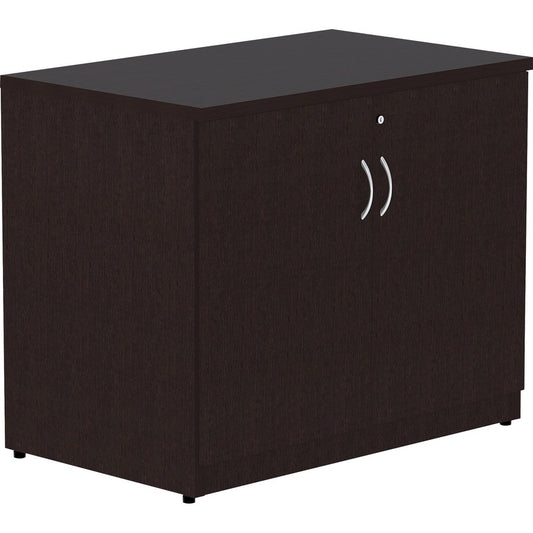 Lorell Essentials Series 2-Door Storage Cabinet - 29.5" Height x 36" Width x 22.5" Depth Cabinet, 0.7" Thickness Panel - 2 Door(s) - Material: Laminate - Finish: Espresso - 1 Each