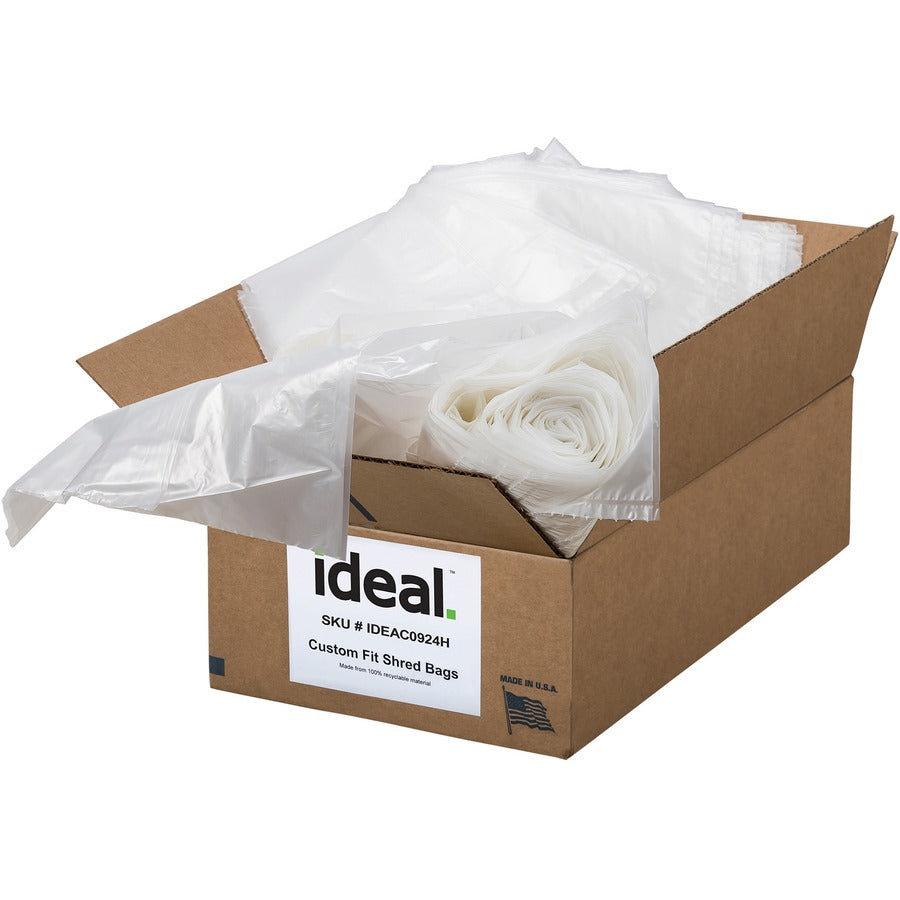 ideal. Shredder Bags for Shredder model 5009 - 79 gal - 58" Height x 40" Width - Plastic - Clear - 45 / Carton