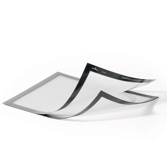 DURABLE Magnetic Folding Infoframe - Metal-mountable - Insertable, Dust Proof, Moisture Resistant, Magnetic Back, Foldable - Production Area, Sanitary Area, Storage, Kitchen, Warehouse, Garage - 2 / Pack