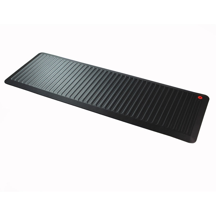 Floortex AFS-TEX&reg, 6000X Extra-Long Active Anti-Fatigue Mat - Counter, Stand-up Desk, Workstation, Reception - 67" Width x 23" Depth x 0.900" Thickness - Rectangular - Polyurethane - Black - 1 Each