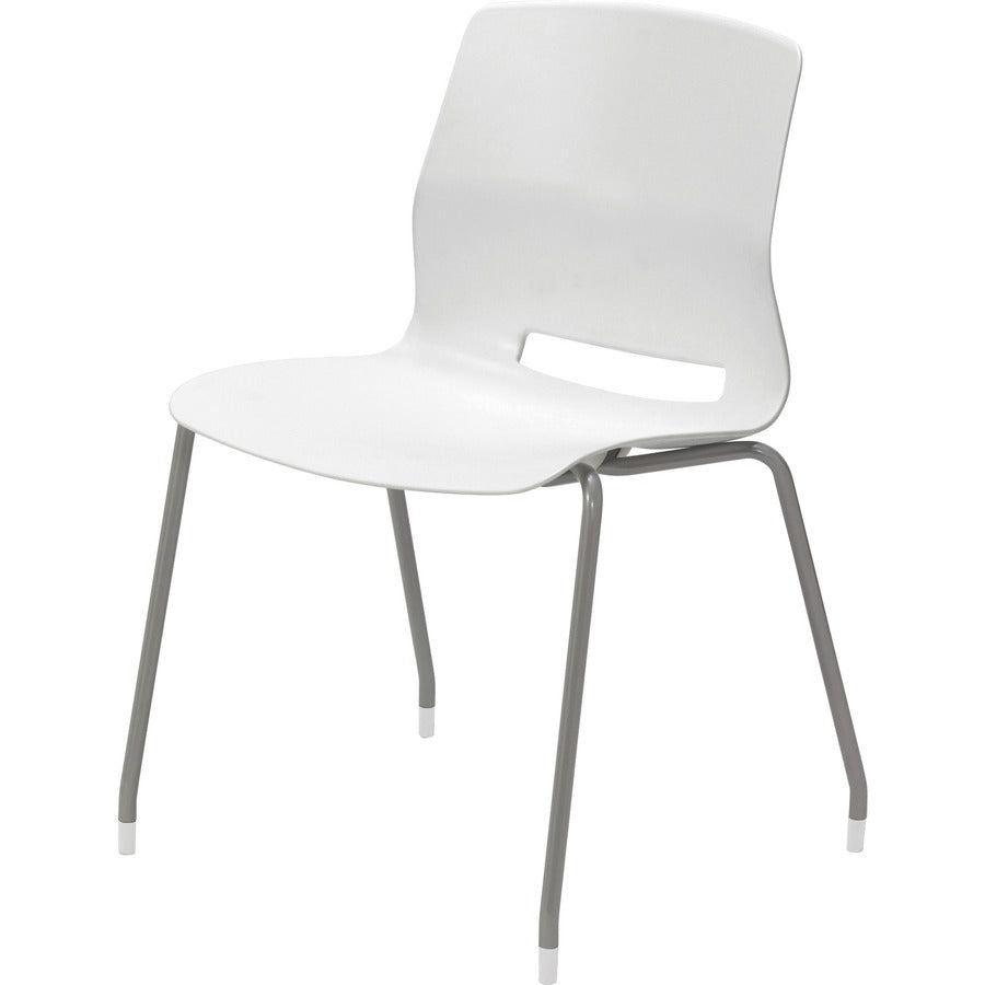 KFI Swey Collection 4-leg Armless Stool - White Seat Color - Polypropylene Seat Material - White Back Color - Polypropylene Back Material - Silver Frame Color - Stainless Steel Frame Material - Four-legged Base - 1 Each