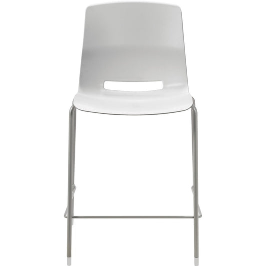 KFI Swey Collection 25" Multipurpose Stool - Light Gray Seat Color - Polypropylene Seat Material - Light Gray Back Color - Polypropylene Back Material - Silver Frame Color - Steel Frame Material - Four-legged Base - 1 Each