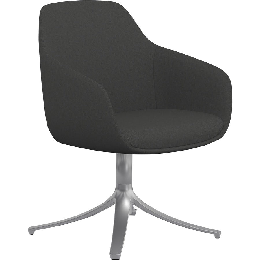 9 to 5 Seating Lilly Swivel Base Fabric Lounge Chair - Gray Seat Color - Fabric, Foam Seat Material - Gray Back Color - Fabric, Foam Back Material - 1 Each