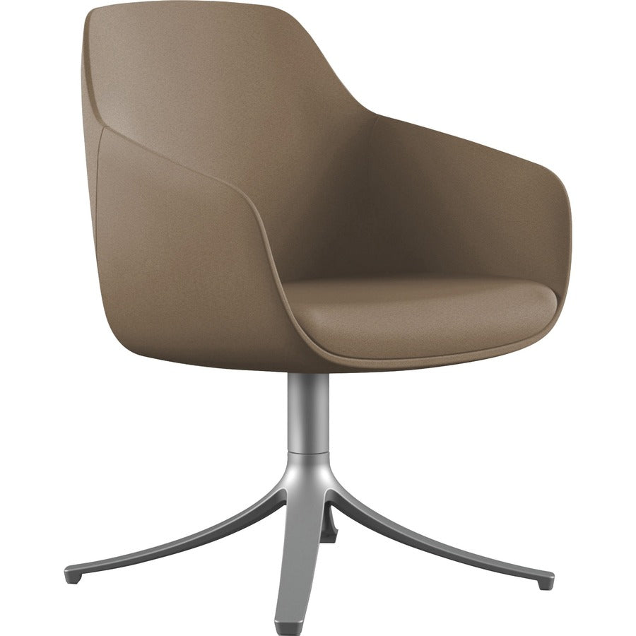 9 to 5 Seating Lilly Swivel Base Fabric Lounge Chair - Latte Seat Color - Fabric, Foam Seat Material - Latte Back Color - Fabric, Foam Back Material - 1 Each