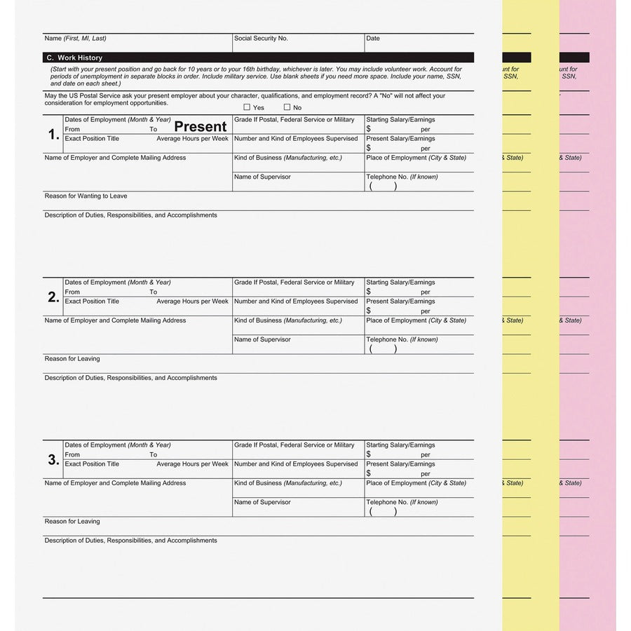ICONEX SecurIT 3-part Digital Carbonless Form Paper - 8 1/2" x 11" - White, Yellow - 167 Sheets per Ream - 167/Ream - 5 / Carton