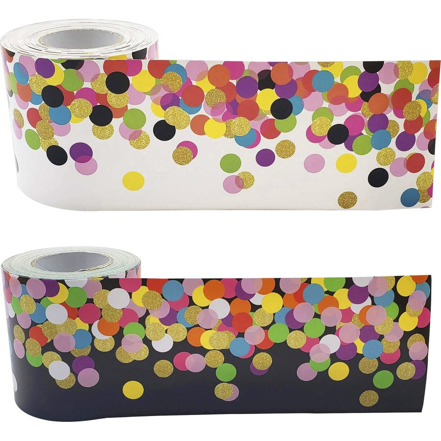 Teacher Created Resources Colorful Confetti Border Trim - Colorful Confetti - Sturdy, Durable - 3" Width x 600" Length - Multicolor - 1 Set