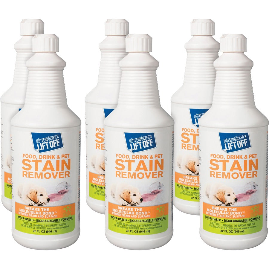 M�tsenb�cker's Lift Off Food/Drink/Pet Stain Remover - For Multi Surface, Multipurpose - Liquid - 32 fl oz (1 quart) - Recommended For: Coffee Remover, Wine Remover, Blood Remover, Sauces Remover, Ketchup Remover, Grass Remover, Juice Remover, Chocolat...