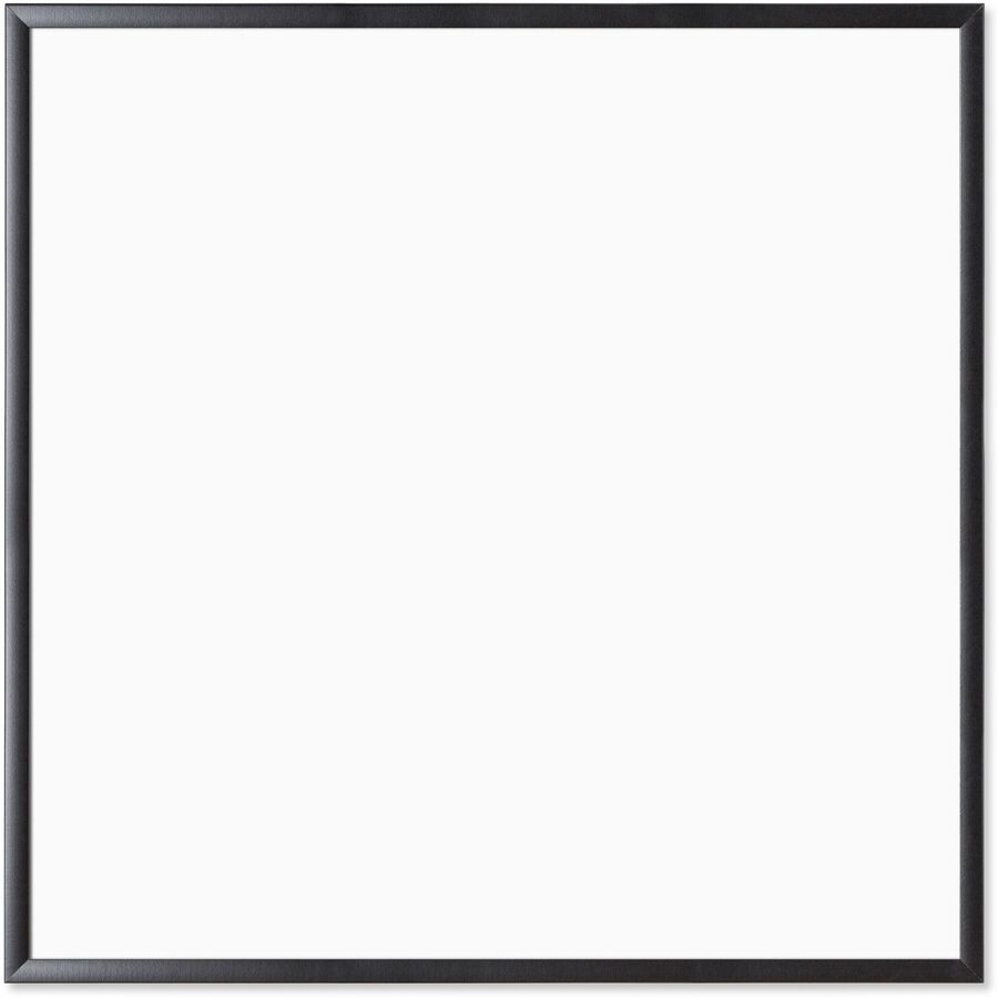U Brands Magnetic Dry-Erase Board - 36" (3 ft) Width x 36" (3 ft) Height - White Painted Steel Surface - Black Wood Frame - Square - Horizontal/Vertical - Magnetic - 1 Each