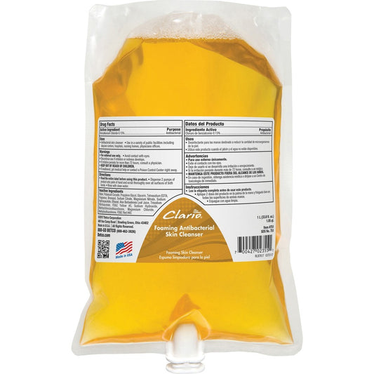 Betco Clario Foaming Antibacterial Skin Cleanser Refill - Foam - 1.06 quart - Fresh - Applicable on Hand - Anti-bacterial - 1 Each