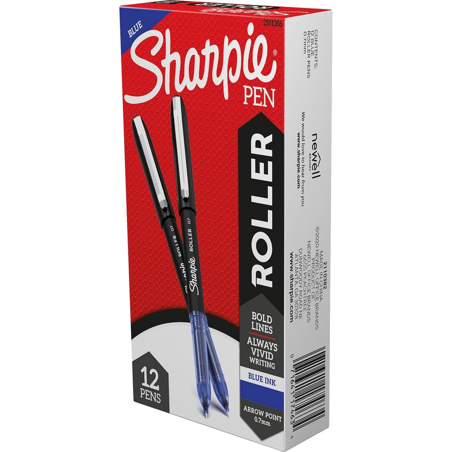 Sharpie Rollerball Pens - Blue Ink - 12 / Dozen