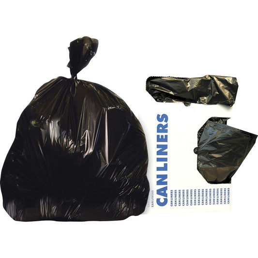 Heritage 1.5 Mil Linear Low-Density Polyethylene Dark Can Liners - 46" Length x 40" Width x 1.50 mil (38 Micron) Thickness - Low Density - Black - Linear Low-Density Polyethylene (LLDPE) - Office, School, Restaurant, Hotel - 100 / Carton