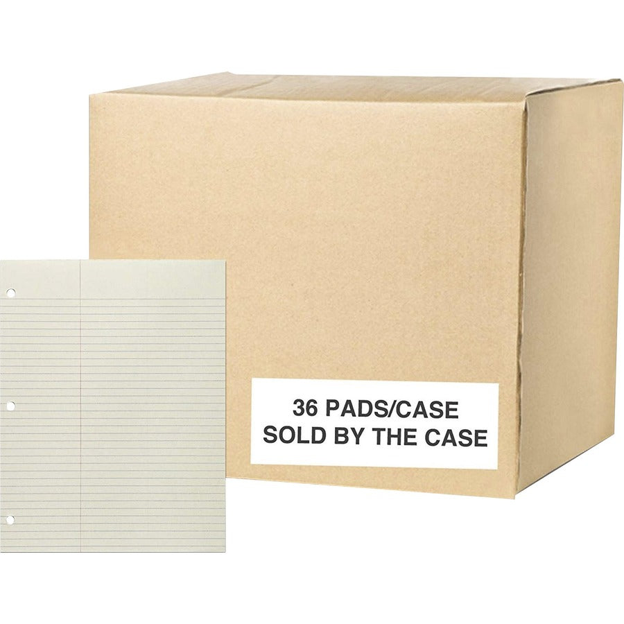 Roaring Spring Law Ruled Gummed Glue Top Legal Pads - 50 Sheets - 100 Pages - Printed - Glued - Both Side Ruling Surface - Legal Ruled Red Margin - 3 Hole(s) - 15 lb Basis Weight - 56 g/m², Grammage - 11" x 8 1/2" Sheet Size - 0.25" Height x 8.5" W...