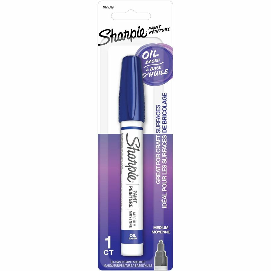 Sharpie Oil-Based Paint Markers - Blue Ink - Oil Based - Metal Barrel - 1 Pack