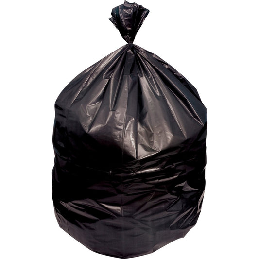Genuine Joe Heavy Duty Trash Can Liners - 45 gal Capacity - 46" Length x 40" Width x 2 mil (51 Micron) Thickness - Low Density - Black - Resin - Waste Disposal - 100 / Carton