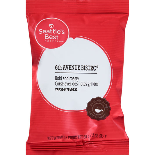 Seattle's Best Coffee 6th Avenue Bistro Coffee - Dark - 2 oz - Chocolate - 18 / Box