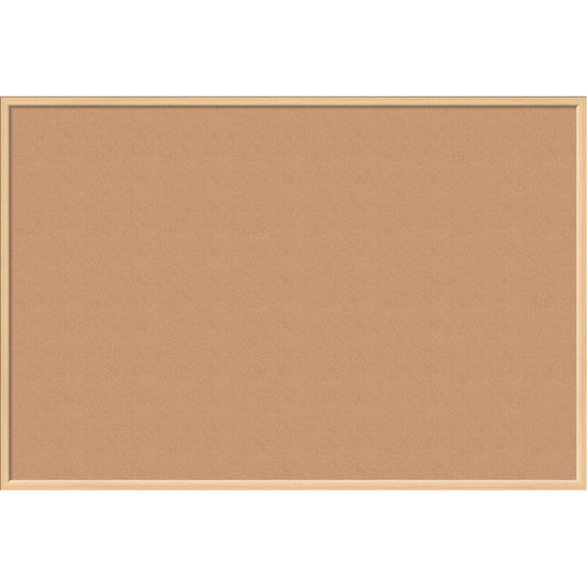 U Brands Cork Bulletin Board - 48" Board Height x 72" Board Width - Natural Cork Surface - Self-healing, Durable, Mounting System, Tackable, Sturdy - Birch Wood Frame - 1 Each