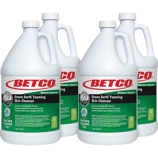Betco Green Earth Foaming Skin Cleanser - Foam - 1 gal - Citrus - Applicable on Hand - Moisturising, Non-irritating - 4 / Carton